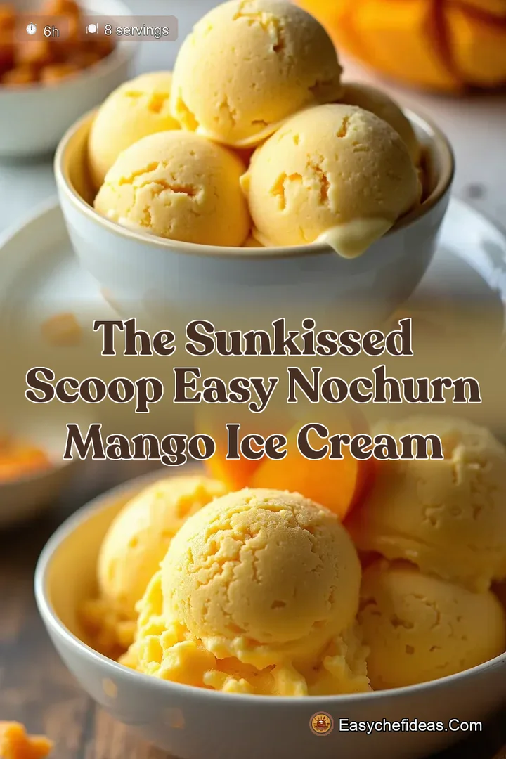 The SunKissed Scoop Easy NoChurn Mango Ice Cream