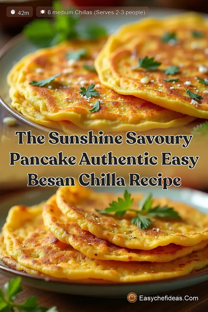 The Sunshine Savoury Pancake Authentic Easy Besan Chilla Recipe