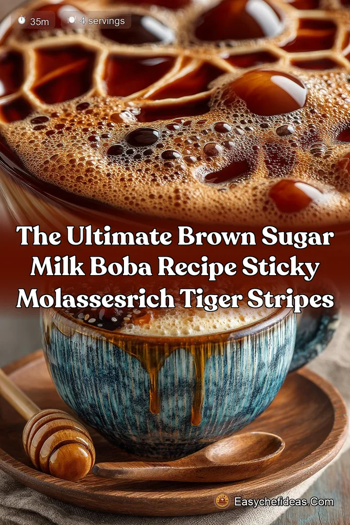 The Ultimate Brown Sugar Milk Boba Recipe Sticky MolassesRich Tiger Stripes