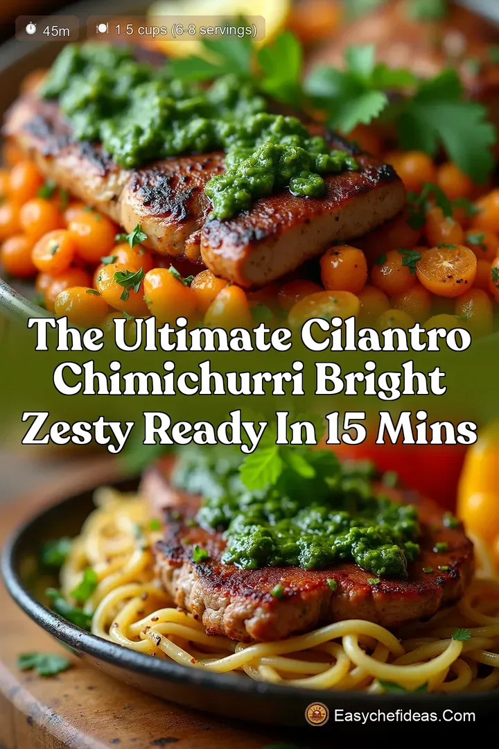 The Ultimate Cilantro Chimichurri Bright Zesty Ready in 15 Mins