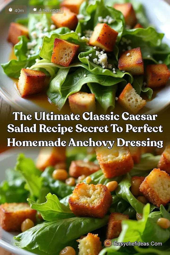 The Ultimate Classic Caesar Salad Recipe Secret to Perfect Homemade Anchovy Dressing