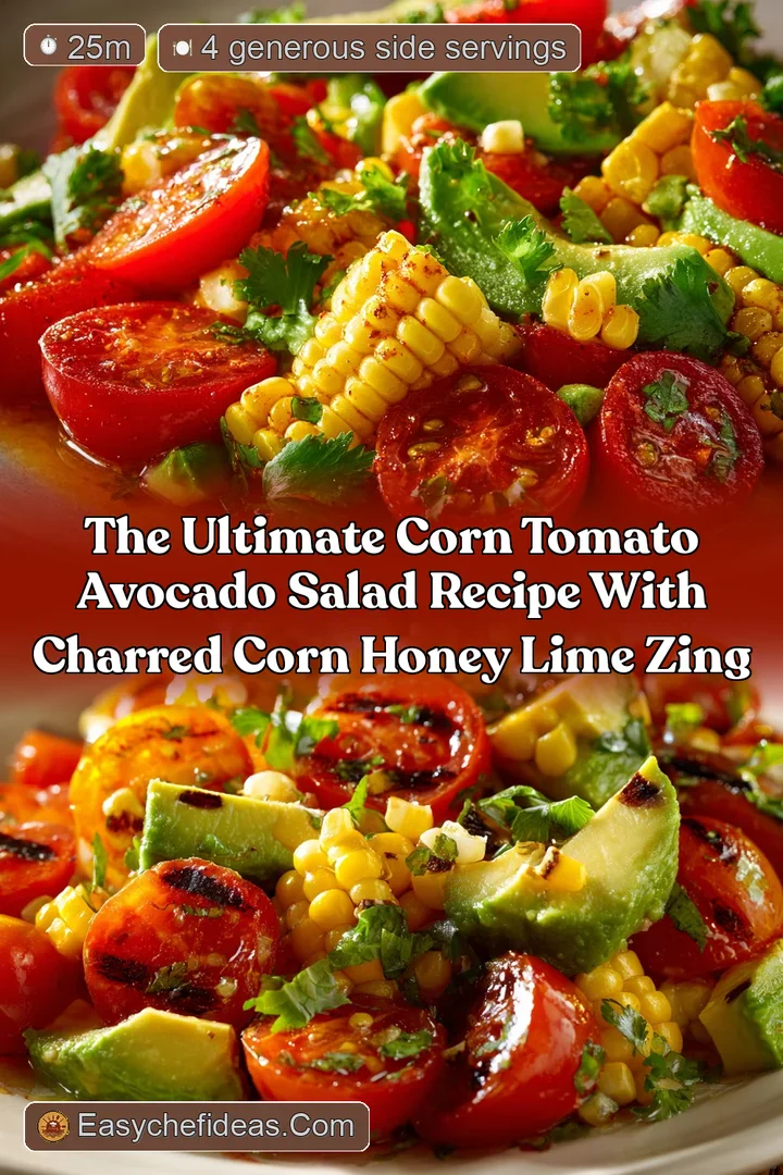The Ultimate Corn Tomato Avocado Salad Recipe with Charred Corn Honey Lime Zing