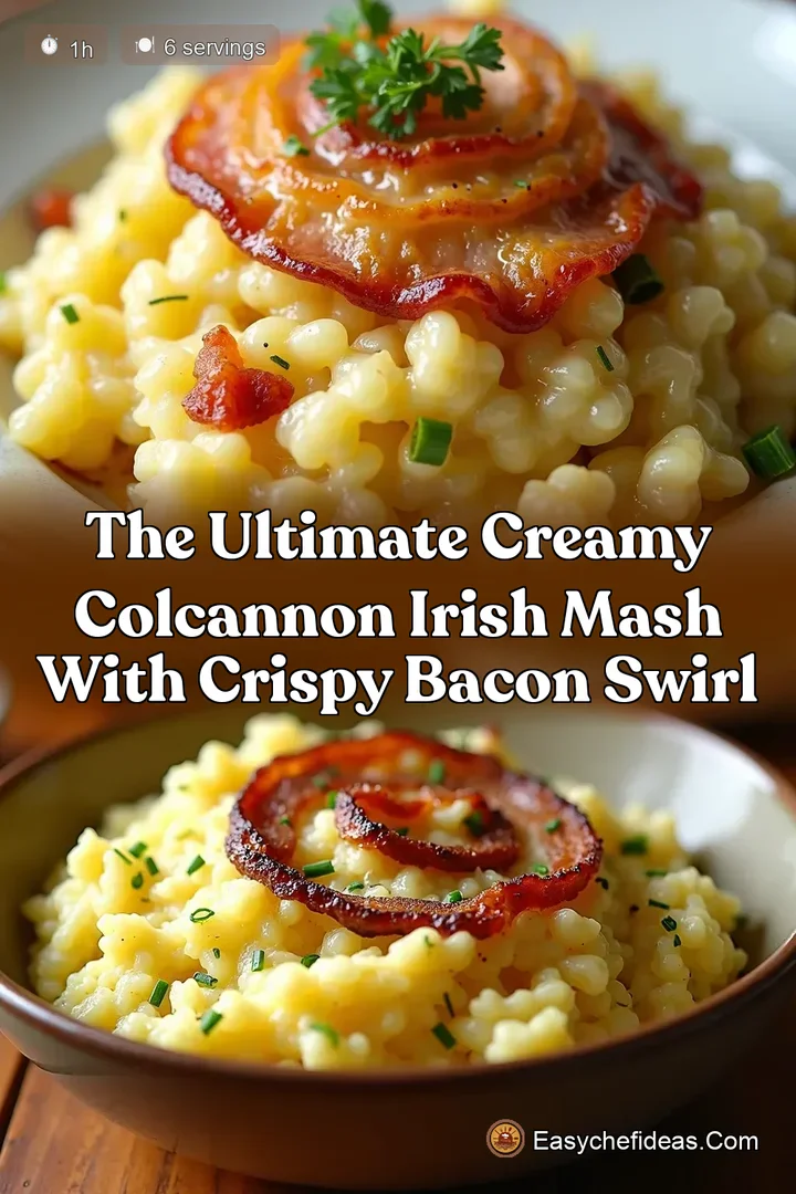 The Ultimate Creamy Colcannon Irish Mash with Crispy Bacon Swirl