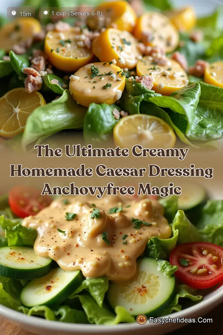 The Ultimate Creamy Homemade Caesar Dressing AnchovyFree Magic