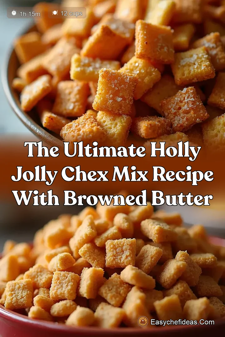 The Ultimate Holly Jolly Chex Mix Recipe with Browned Butter