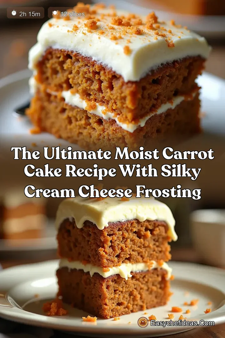 The Ultimate Moist Carrot Cake Recipe with Silky Cream Cheese Frosting