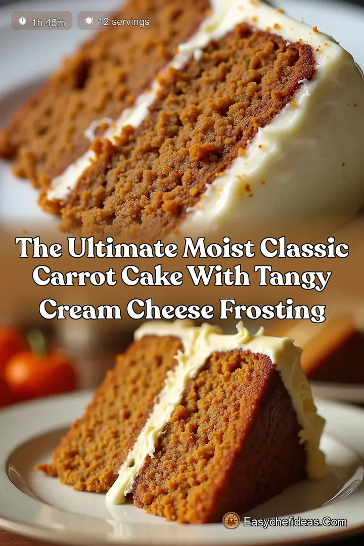 The Ultimate Moist Classic Carrot Cake with Tangy Cream Cheese Frosting
