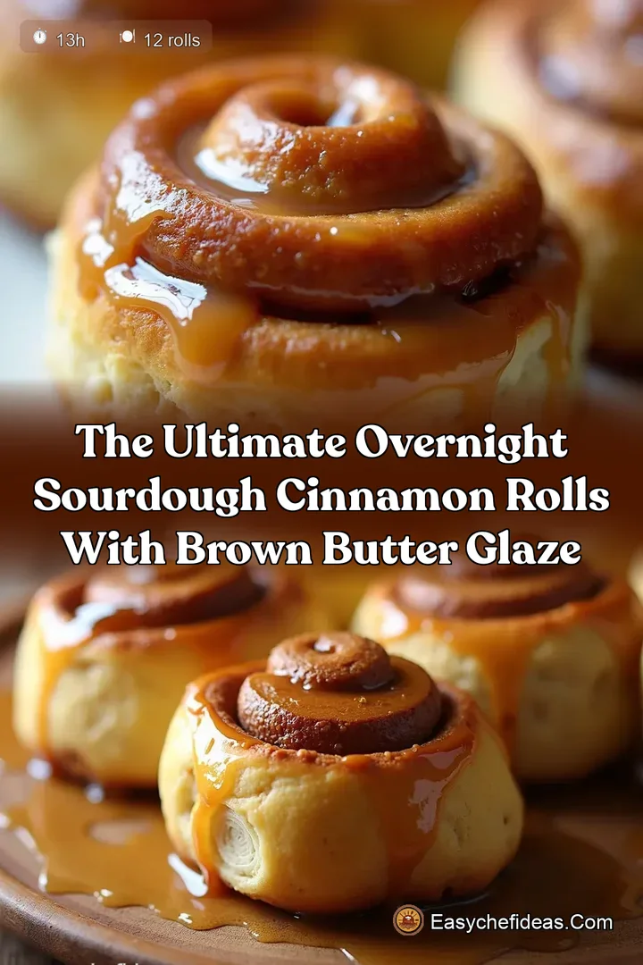 The Ultimate Overnight Sourdough Cinnamon Rolls with Brown Butter Glaze