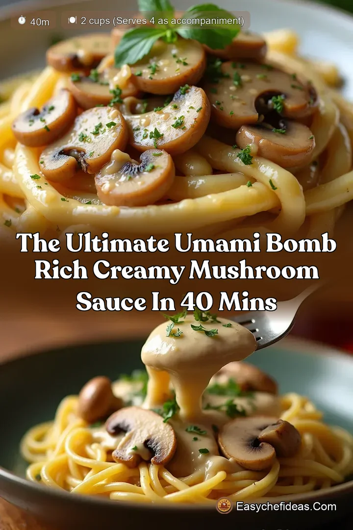 The Ultimate Umami Bomb Rich Creamy Mushroom Sauce in 40 Mins