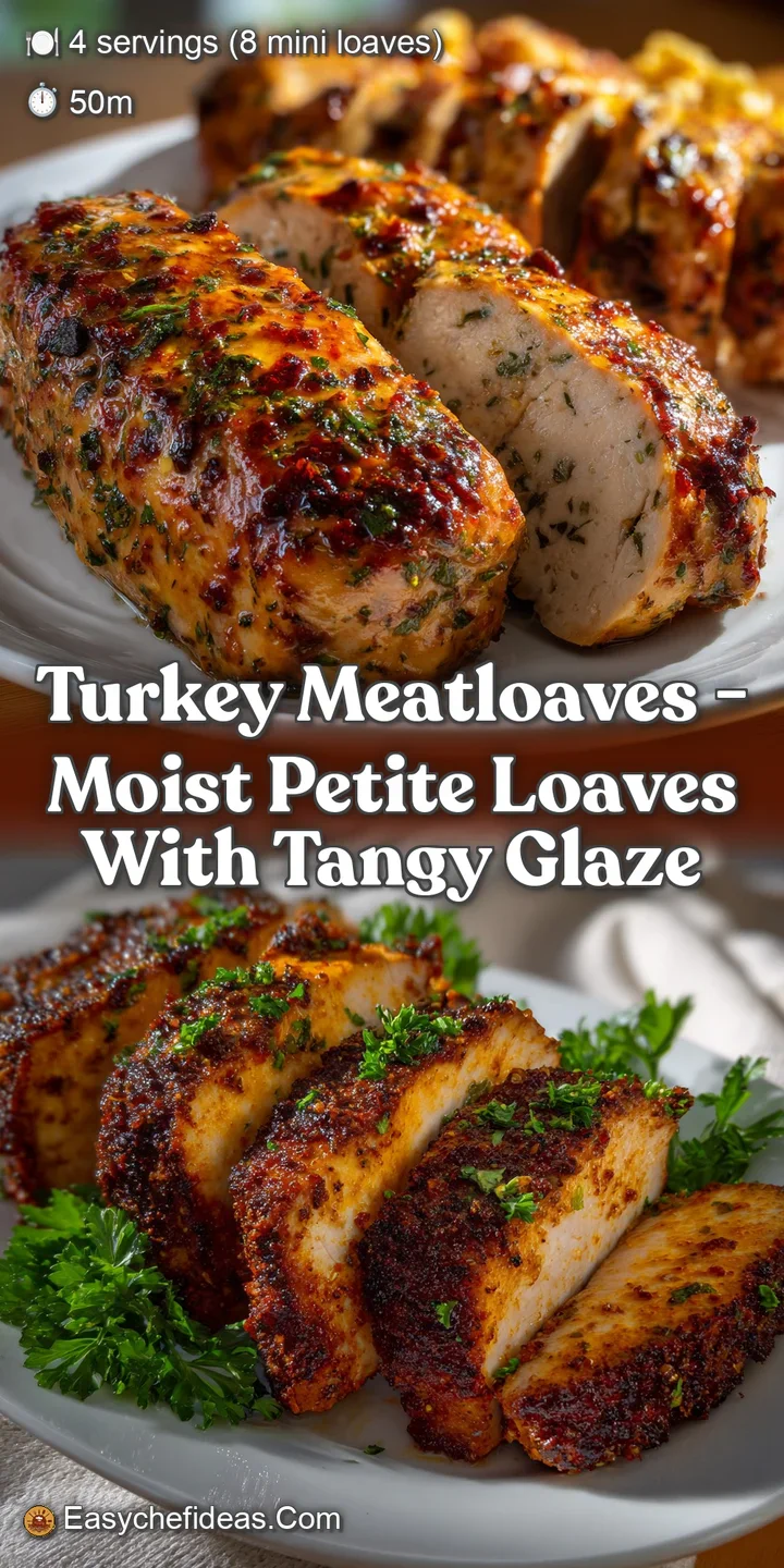 Turkey Meatloaves - Moist Petite Loaves with Tangy Glaze