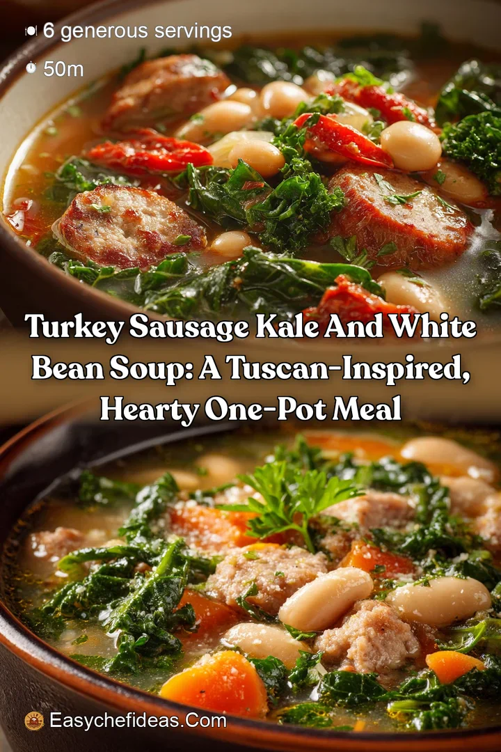 Turkey Sausage Kale and White Bean Soup: A Tuscan-Inspired Hearty One-Pot Meal