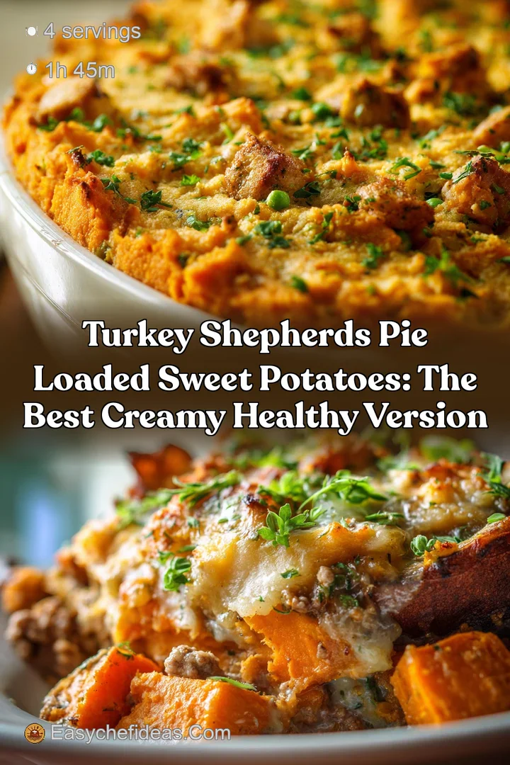 Turkey Shepherds Pie Loaded Sweet Potatoes: The Best Creamy Healthy Version