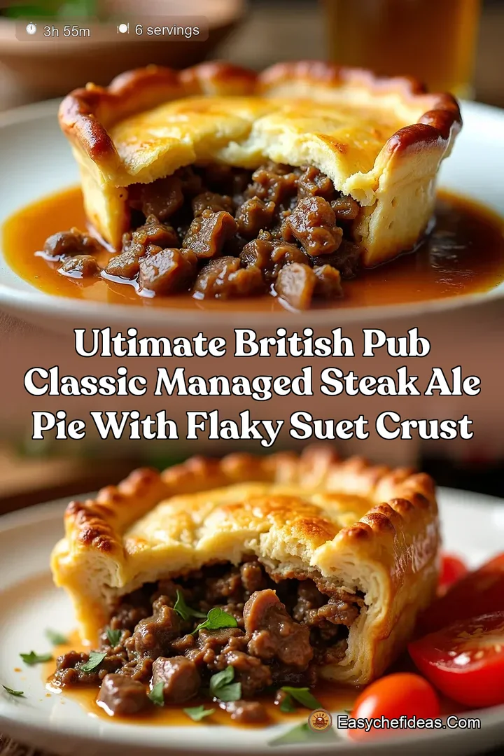 Ultimate British Pub Classic Managed Steak Ale Pie with Flaky Suet Crust