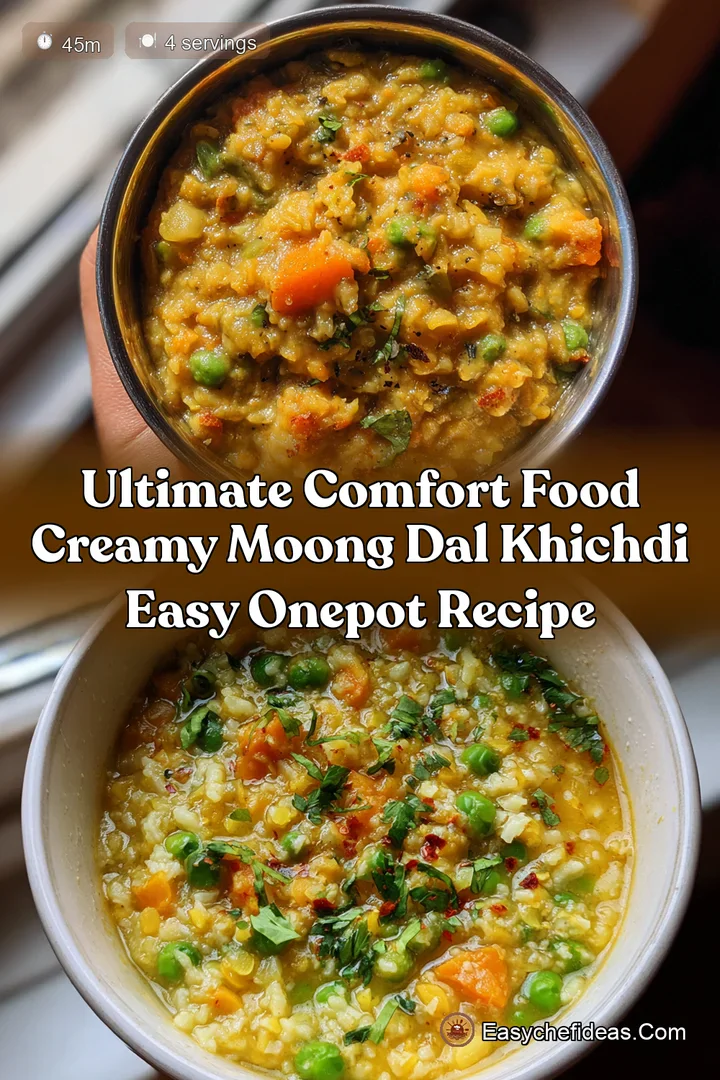 Ultimate Comfort Food Creamy Moong Dal Khichdi Easy OnePot Recipe