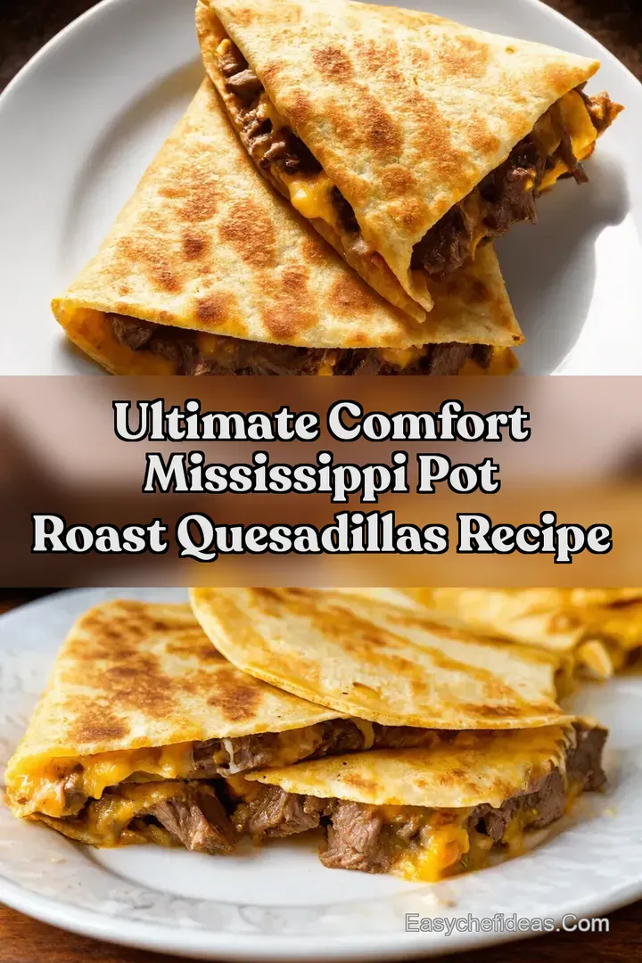 Ultimate Comfort Mississippi Pot Roast Quesadillas Recipe