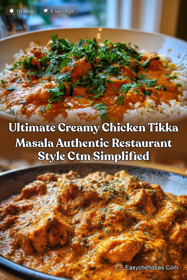 Ultimate Creamy Chicken Tikka Masala Authentic Restaurant Style CTM Simplified