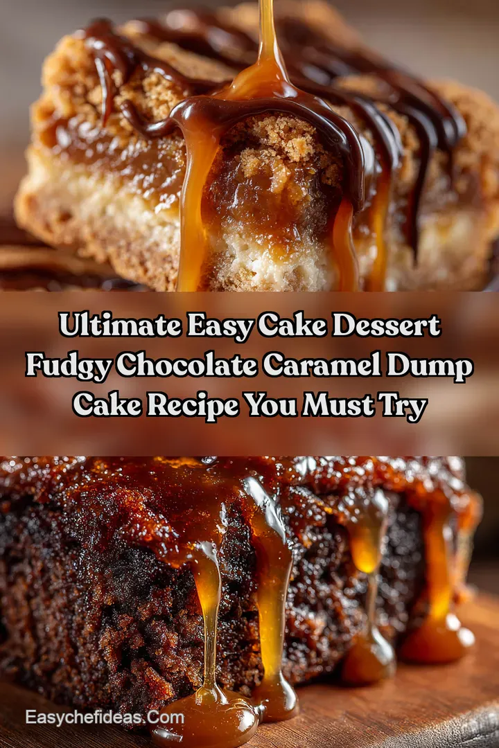 Ultimate Easy Cake Dessert Fudgy Chocolate Caramel Dump Cake Recipe You Must Try