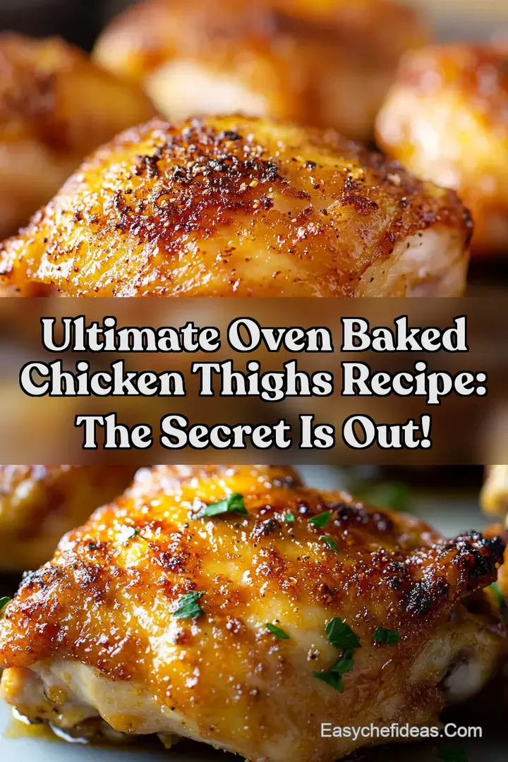 Ultimate Oven Baked Chicken Thighs Recipe: The Secret Is Out!