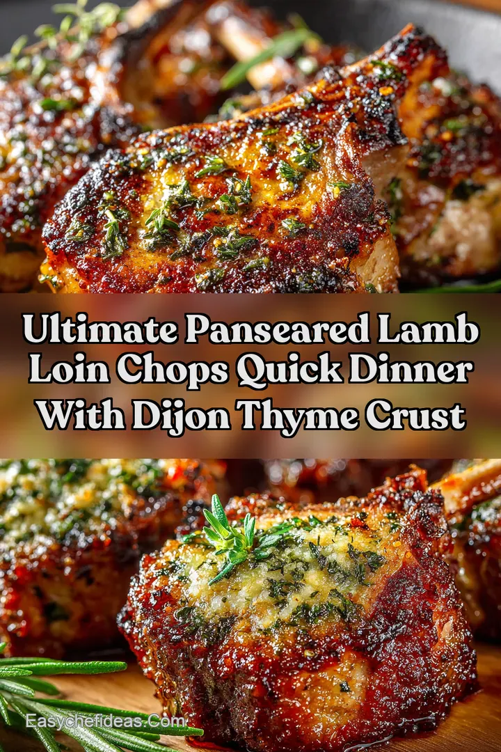 Ultimate PanSeared Lamb Loin Chops Quick Dinner with Dijon Thyme Crust