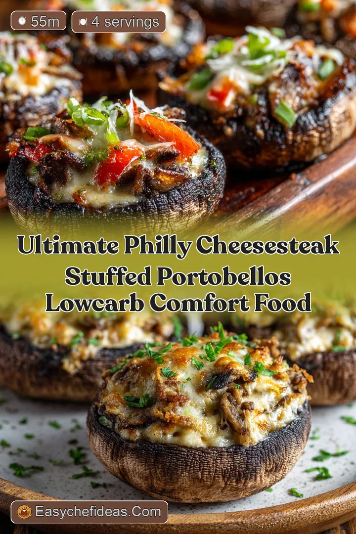 Ultimate Philly Cheesesteak Stuffed Portobellos LowCarb Comfort Food