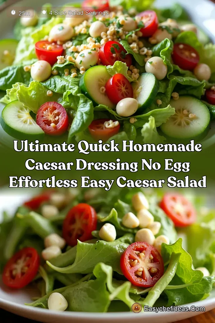 Ultimate Quick Homemade Caesar Dressing No Egg Effortless Easy Caesar Salad