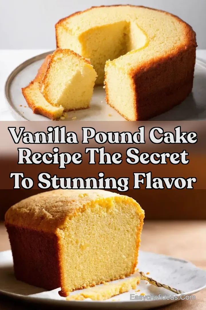 Vanilla Pound Cake Recipe The Secret to Stunning Flavor