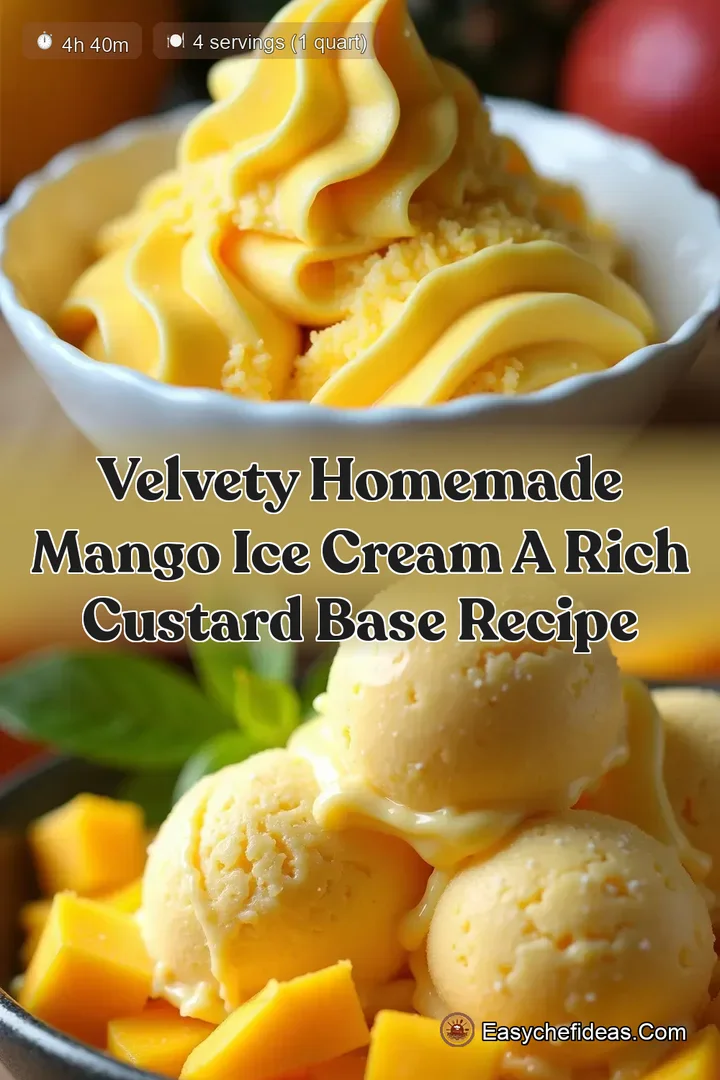 Velvety Homemade Mango Ice Cream A Rich Custard Base Recipe