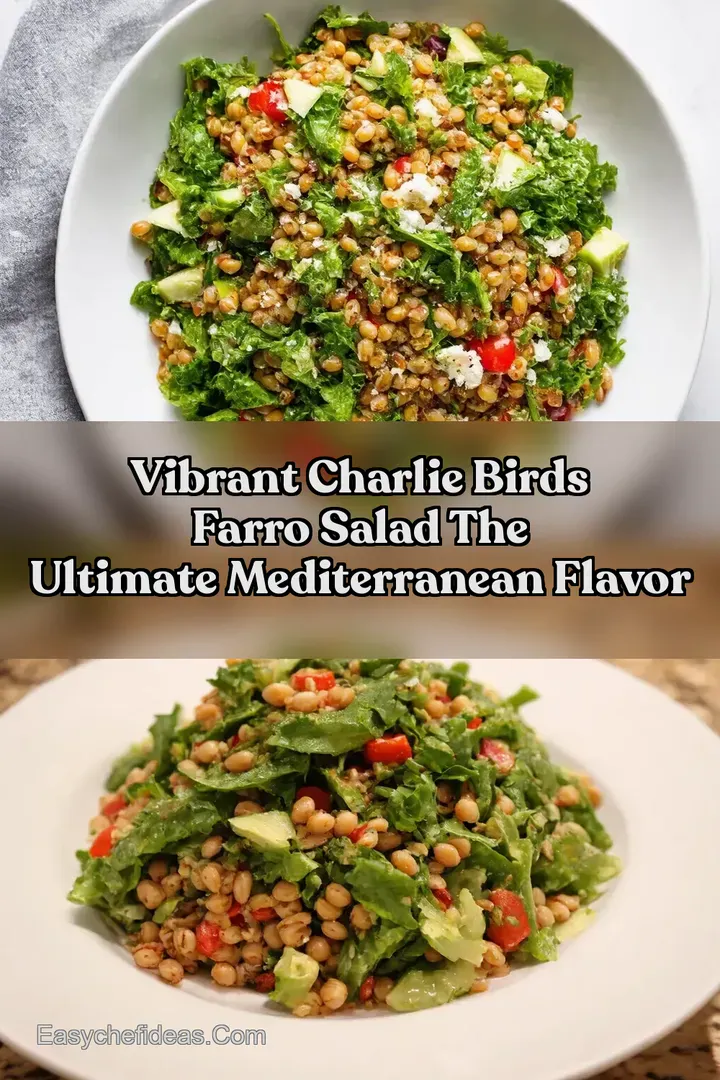 Vibrant Charlie Birds Farro Salad The Ultimate Mediterranean Flavor