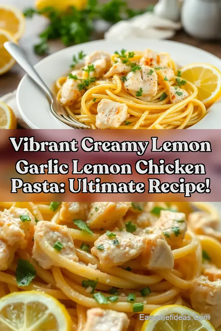 Vibrant Creamy Lemon Garlic Lemon Chicken Pasta: Ultimate Recipe!