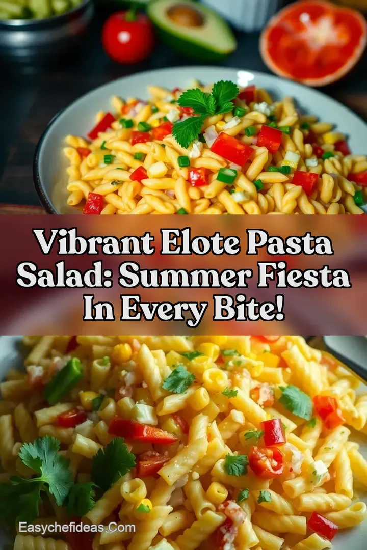 Vibrant Elote Pasta Salad: Summer Fiesta in Every Bite!