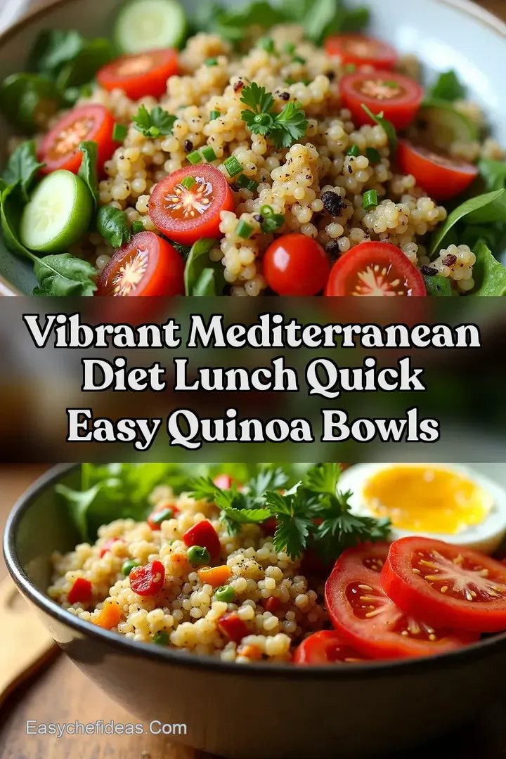 Vibrant Mediterranean Diet Lunch Quick Easy Quinoa Bowls
