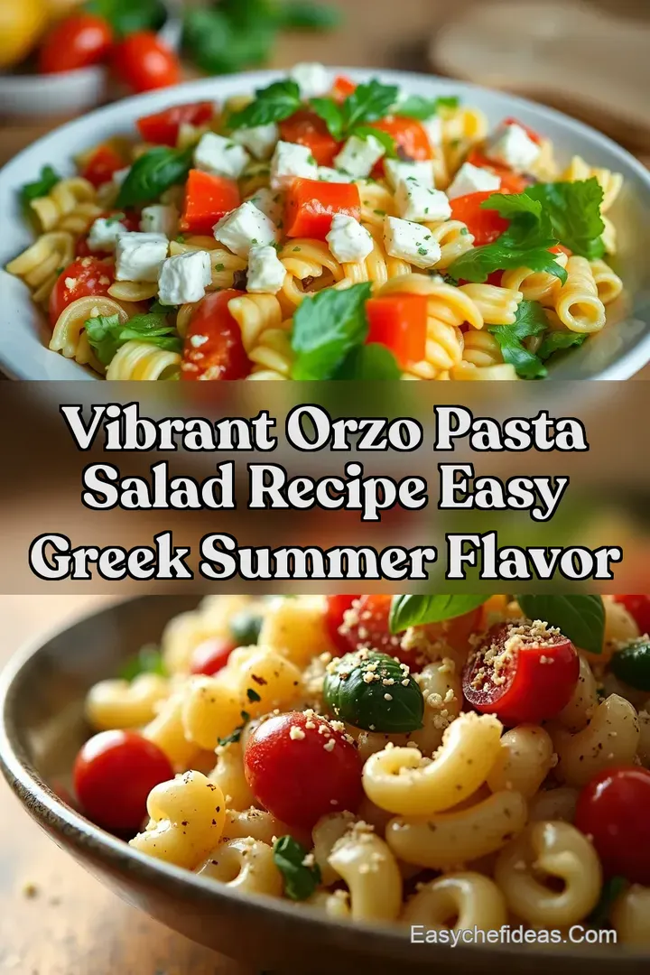Vibrant Orzo Pasta Salad Recipe Easy Greek Summer Flavor