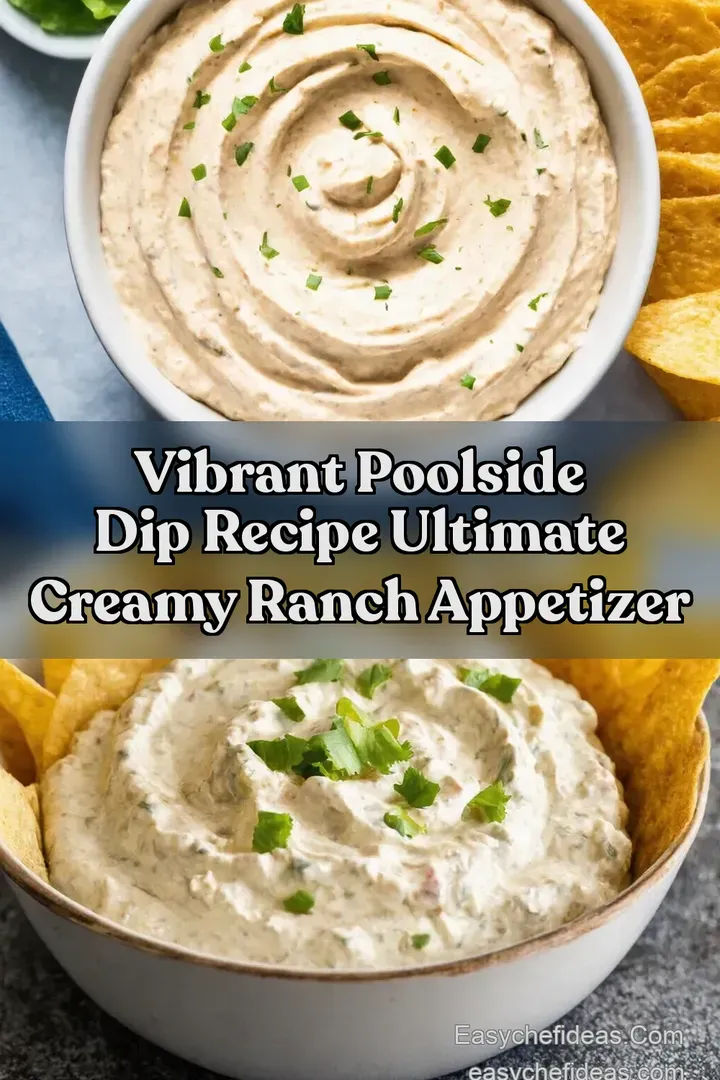 Vibrant Poolside Dip Recipe Ultimate Creamy Ranch Appetizer