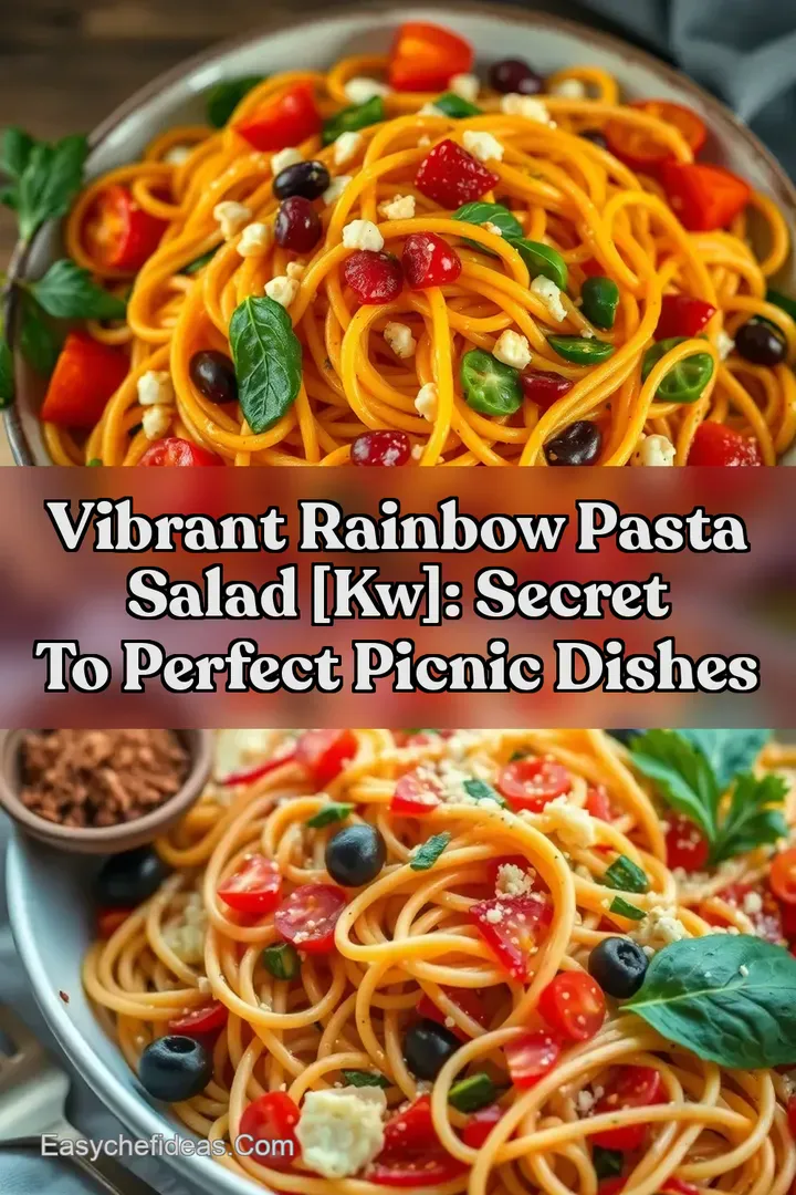 Vibrant Rainbow pasta salad [kw]: Secret To Perfect Picnic Dishes