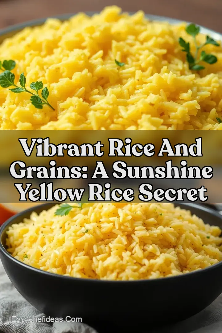 Vibrant Rice And Grains: A Sunshine Yellow Rice Secret