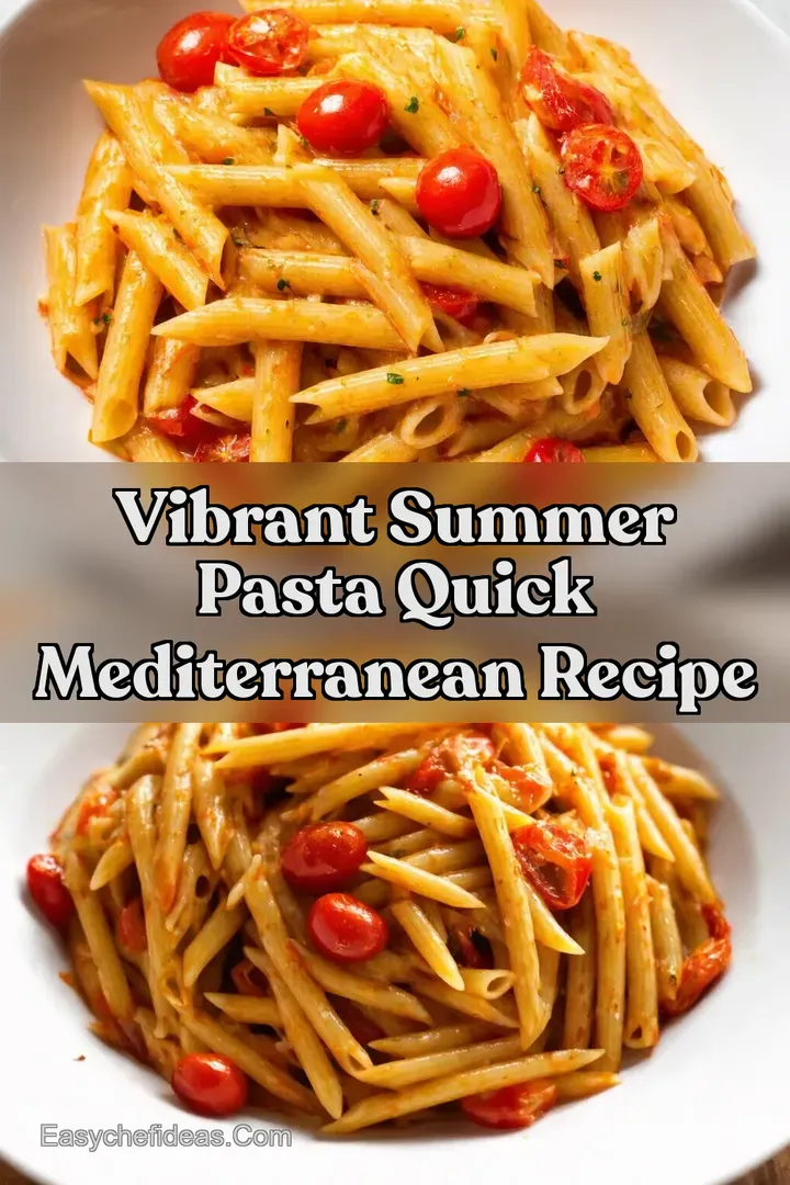 Vibrant Summer Pasta Quick Mediterranean Recipe
