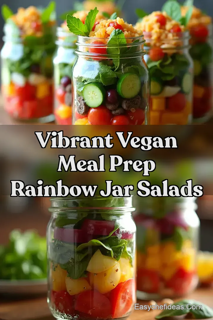 Vibrant Vegan Meal Prep Rainbow Jar Salads