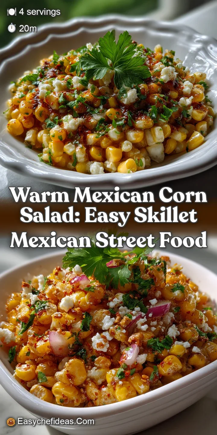 Warm Mexican Corn Salad: Easy Skillet Mexican Street Food