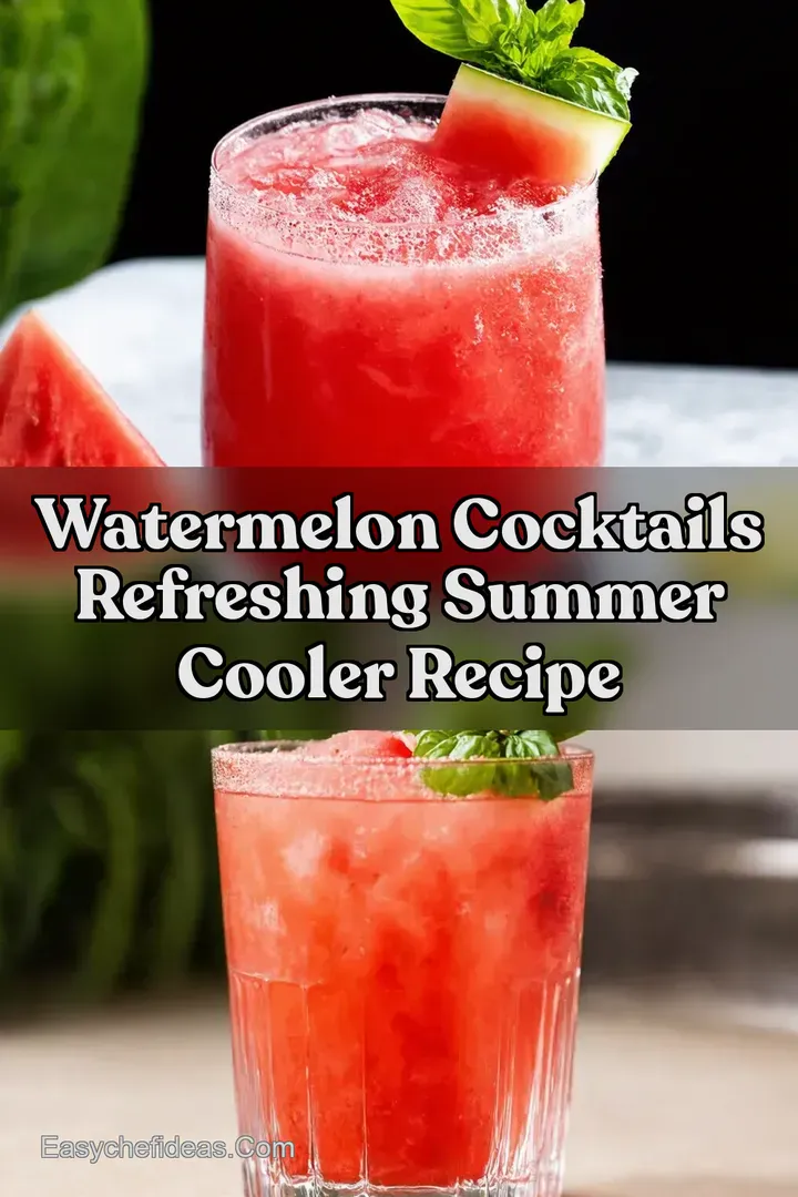 Watermelon Cocktails Refreshing Summer Cooler Recipe