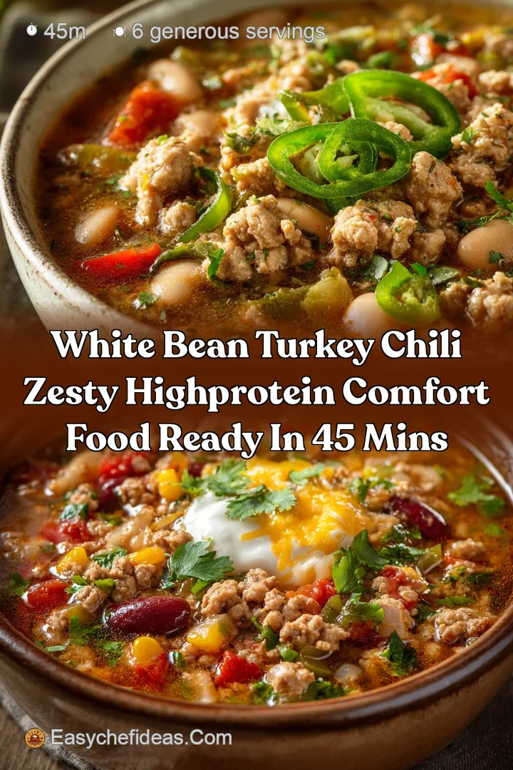White Bean Turkey Chili Zesty HighProtein Comfort Food Ready in 45 Mins