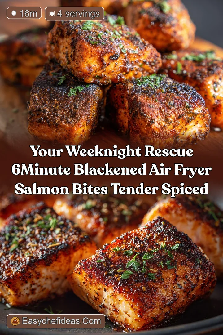 Your Weeknight Rescue 6Minute Blackened Air Fryer Salmon Bites Tender Spiced