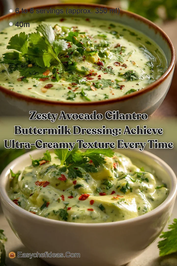 Zesty Avocado Cilantro Buttermilk Dressing: Achieve Ultra-Creamy Texture Every Time
