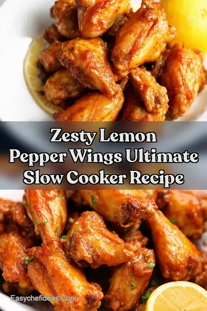 Zesty Lemon Pepper Wings Ultimate Slow Cooker Recipe