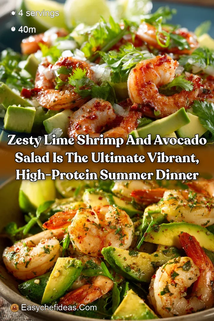 Zesty Lime Shrimp and Avocado Salad is the ultimate vibrant high-protein summer dinner