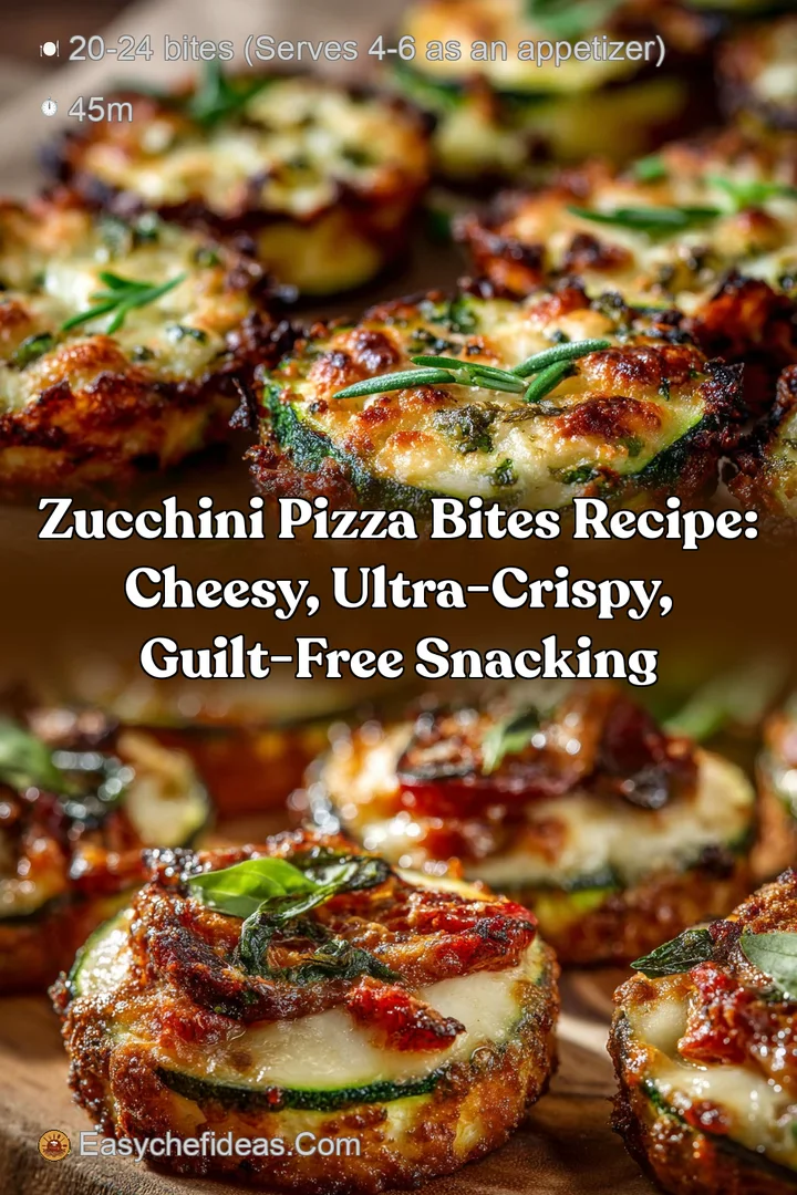 Zucchini Pizza Bites Recipe: Cheesy Ultra-Crispy Guilt-Free Snacking