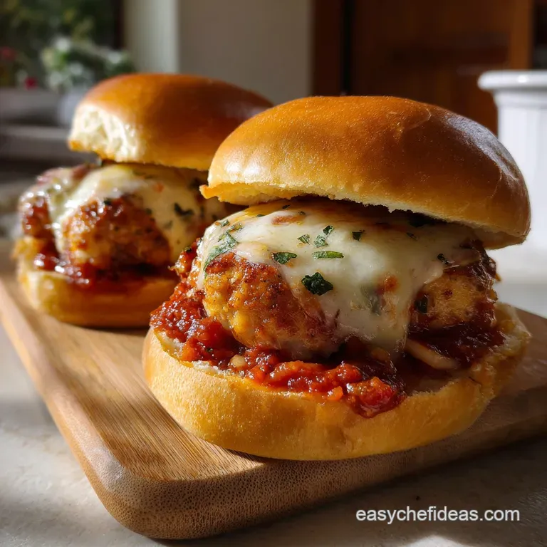 Chicken Parm Burgers Just 4 Ingredients: 22 Minute Meal presentation