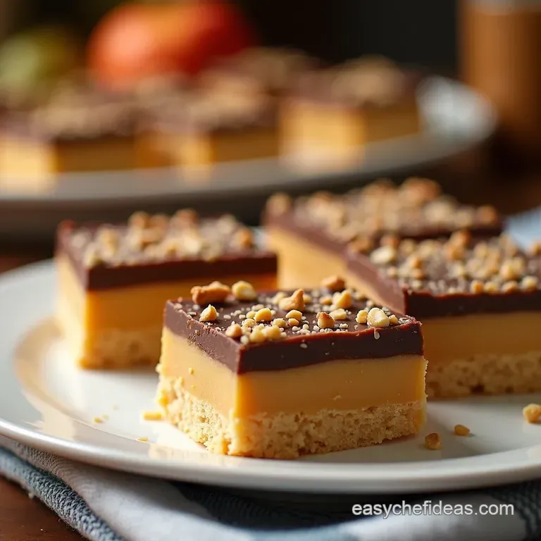 4Ingredient Dreamy Nougat Bars presentation