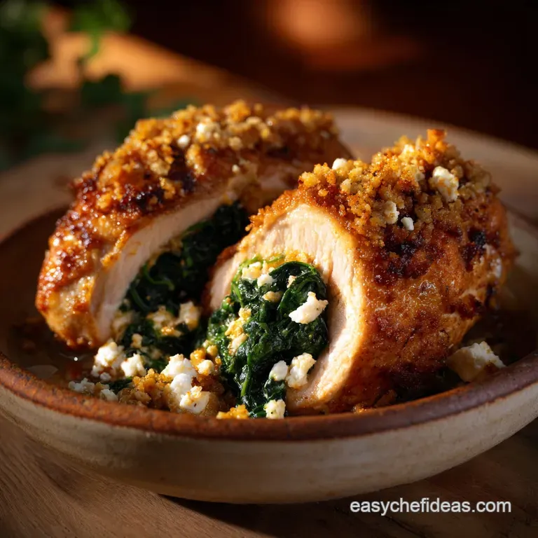 Aegean Stuffed Chicken Spinach Feta Bombs presentation