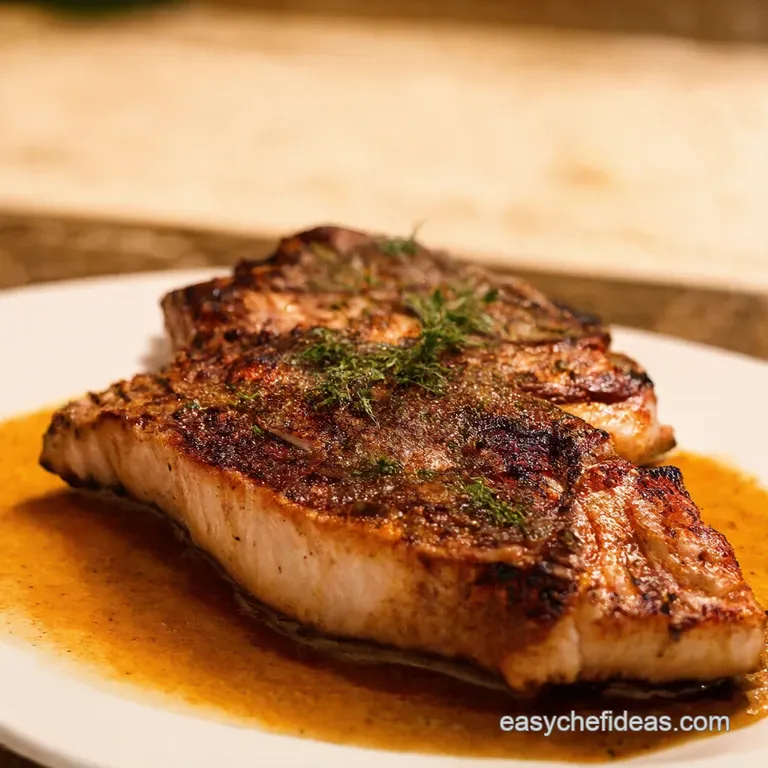 Aegeangrilled Swordfish Steaks with Lemonherb Salsa presentation