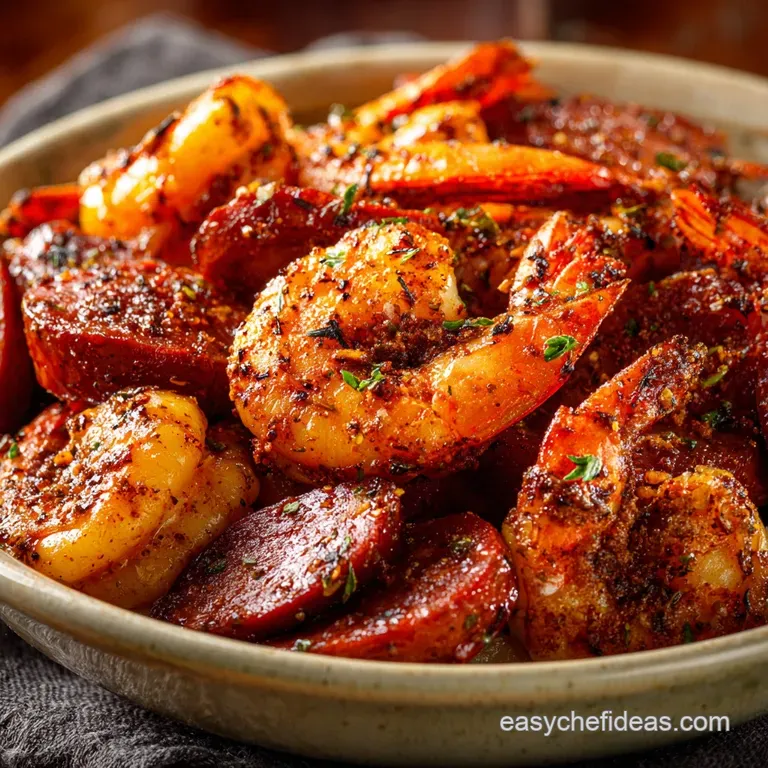 Blitz Bang Air Fryer Cajun Shrimp Smoked Sausage Dinner